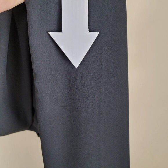 J. Crew Size S Crepe Maxi Slip Dress Spaghetti Straps Back Slit Black - Picture 9 of 12